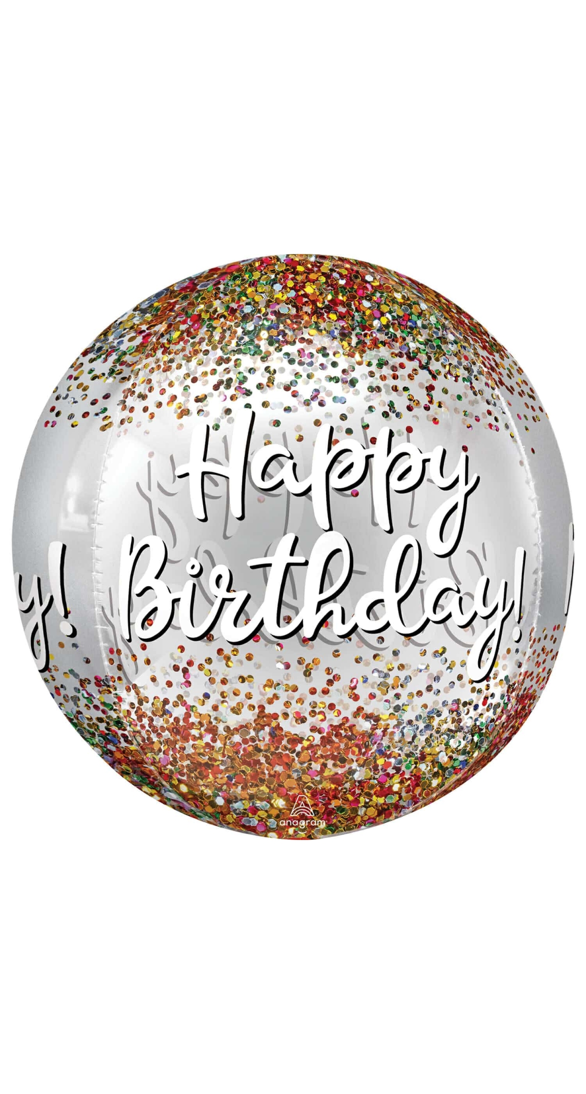 Orbz Happy Birthday Sequins Foil Balloon - 38cm x 40cm