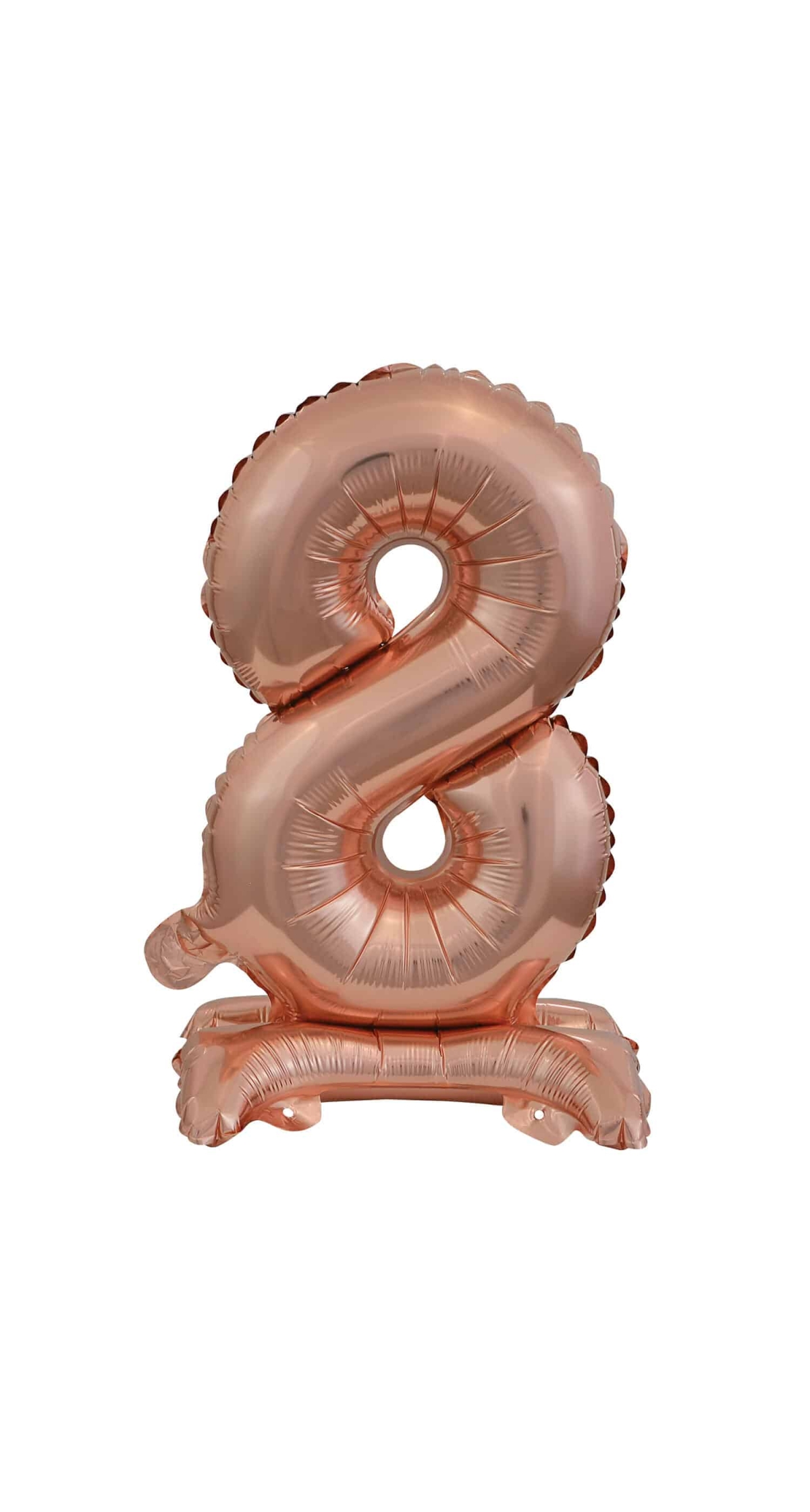 Mini Number 8 with Stand Rose Gold Foil Balloon - 38cm