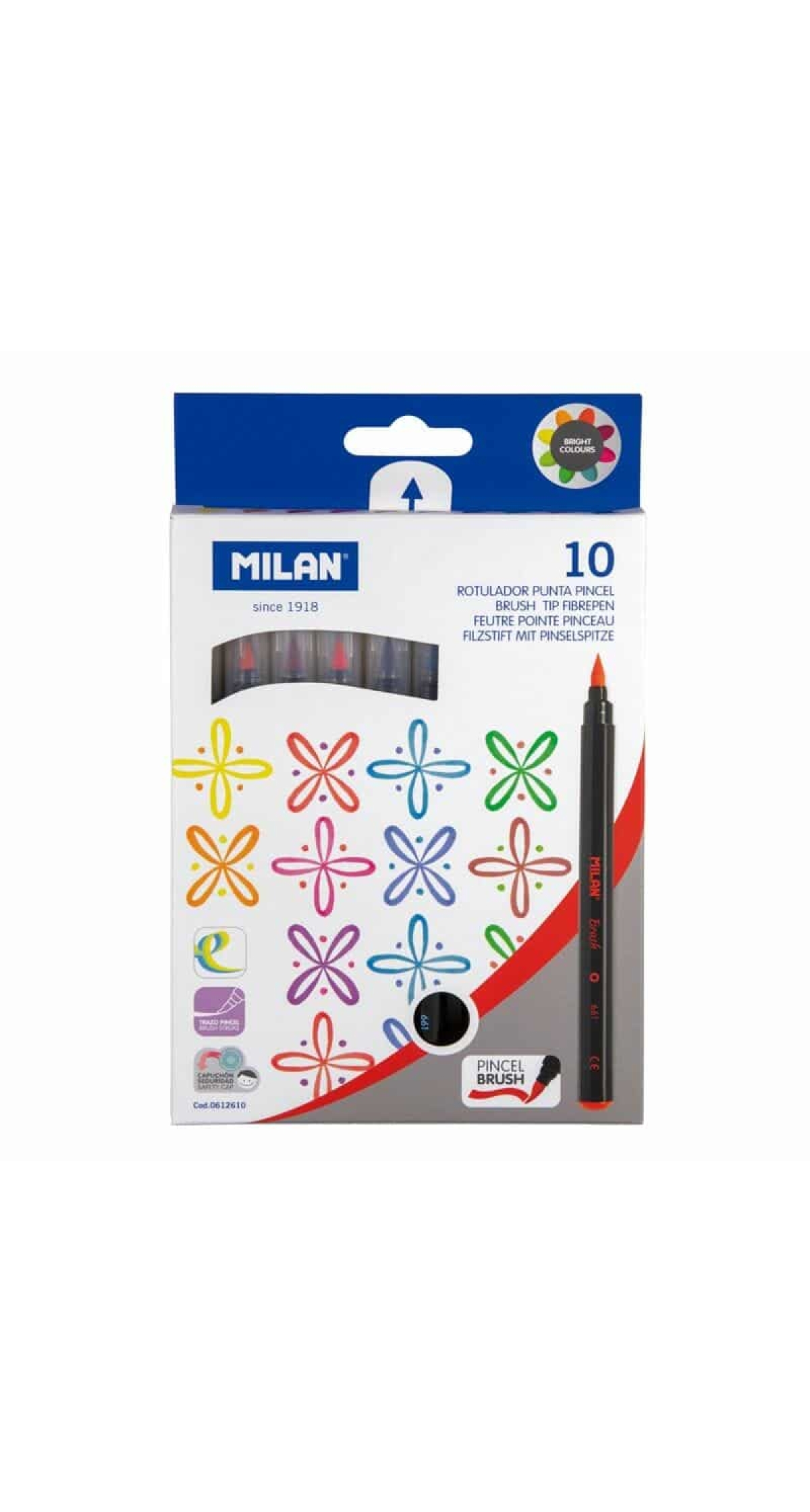 Brush-Tipped Water-Based Fibrepens - 10pk