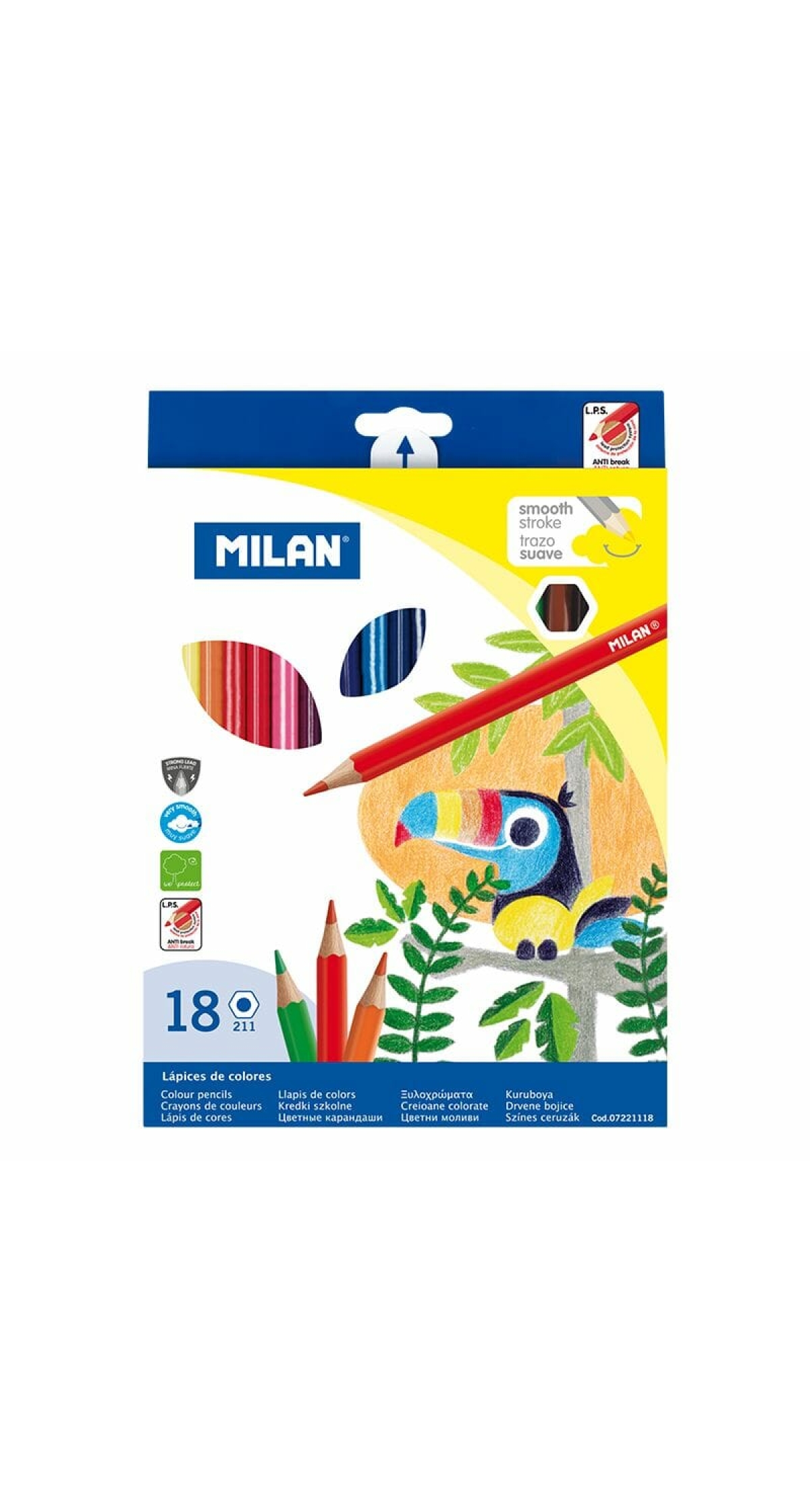 Hexagonal Coloured Pencils - 18pk