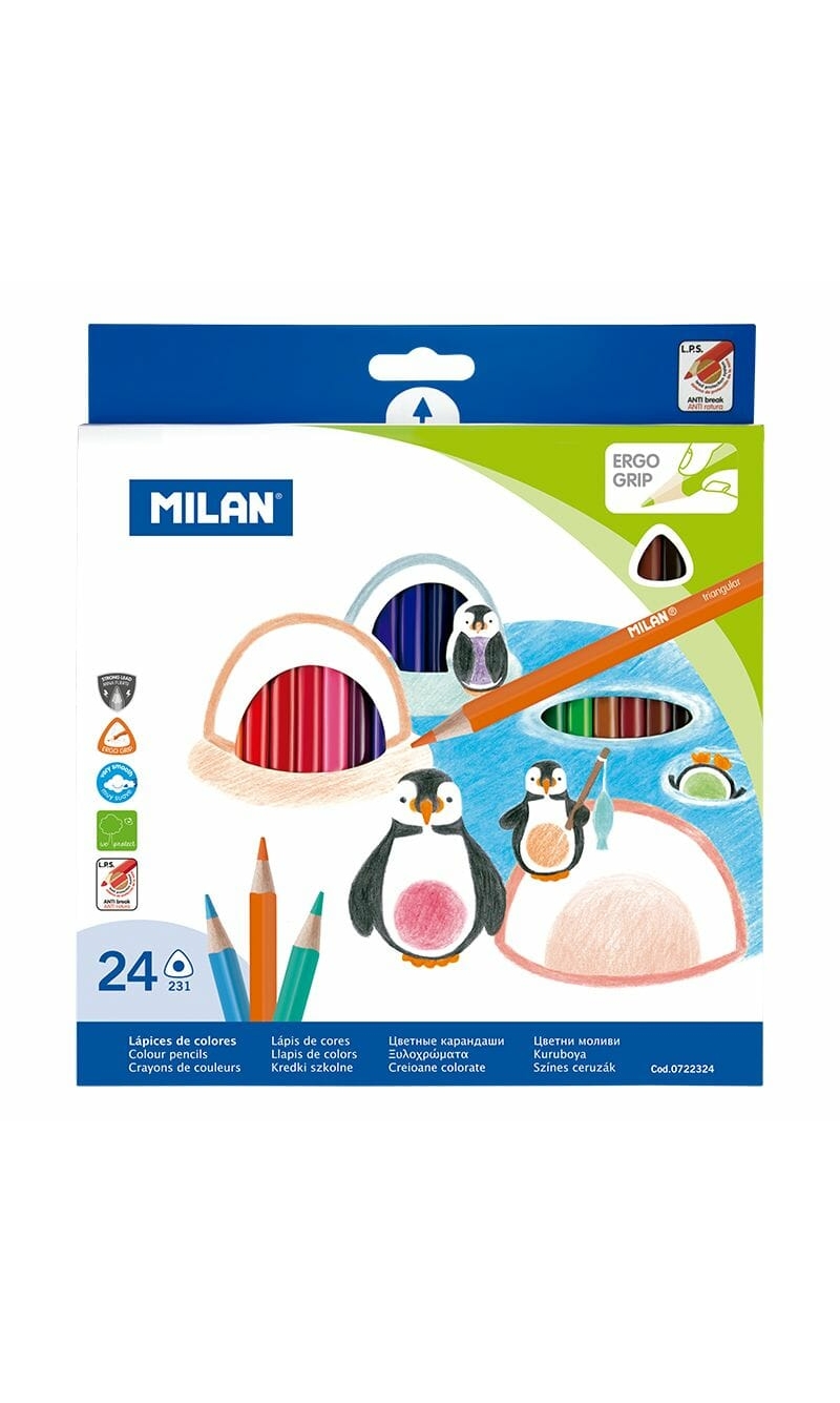 Triangular Colour Pencils - 24pk