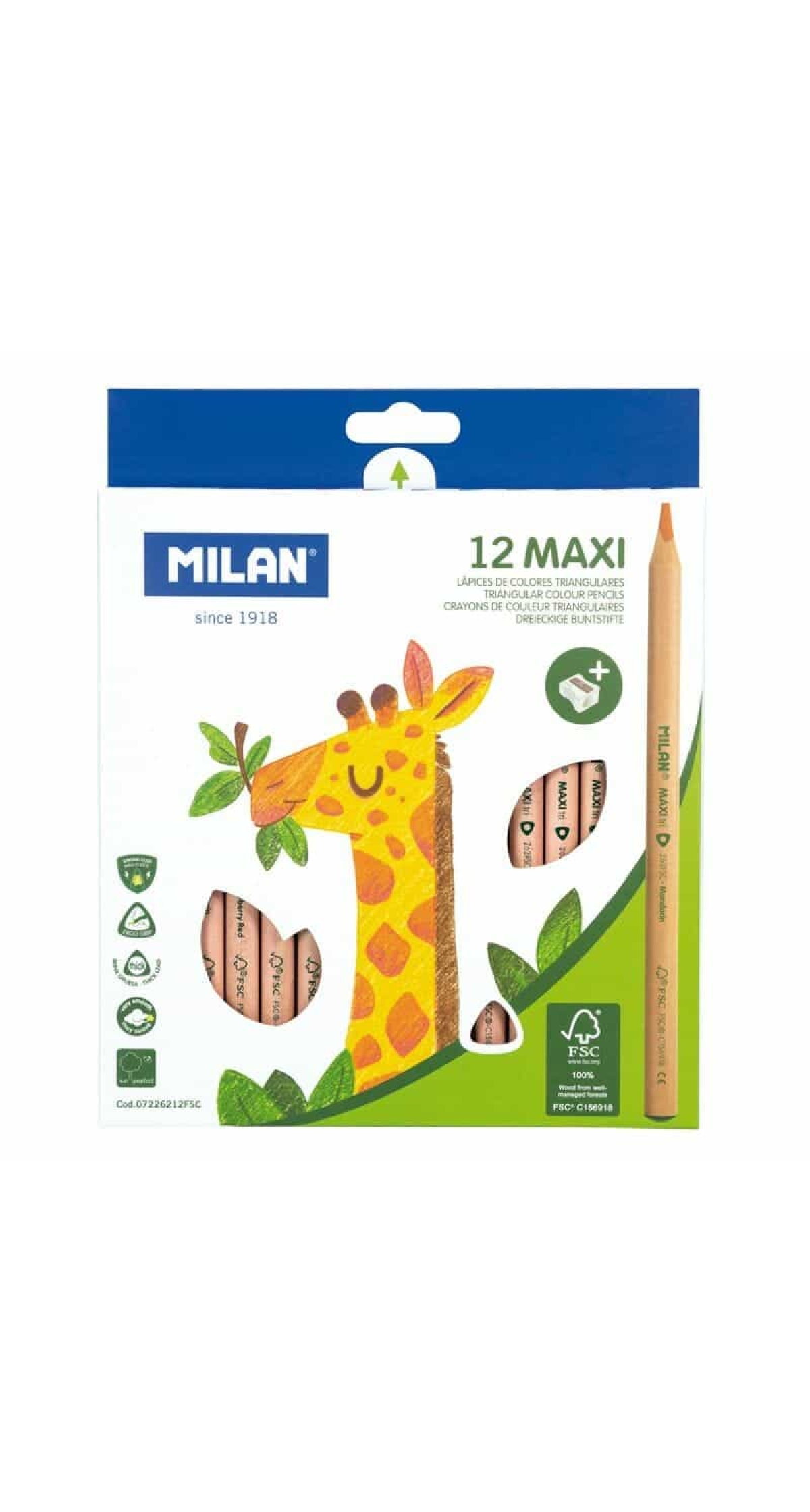 MaxiTriangular Colour Pencils - 12pk