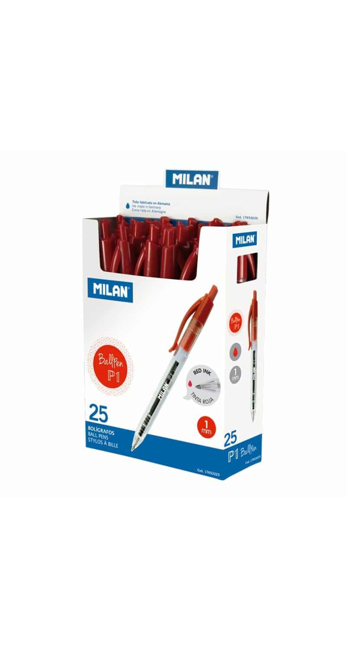 Red P1 Ball Pens 1mm Tip