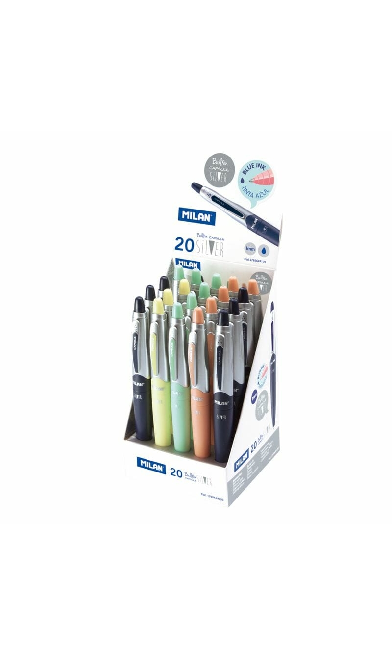 Blue Capsule Silver Ballpen