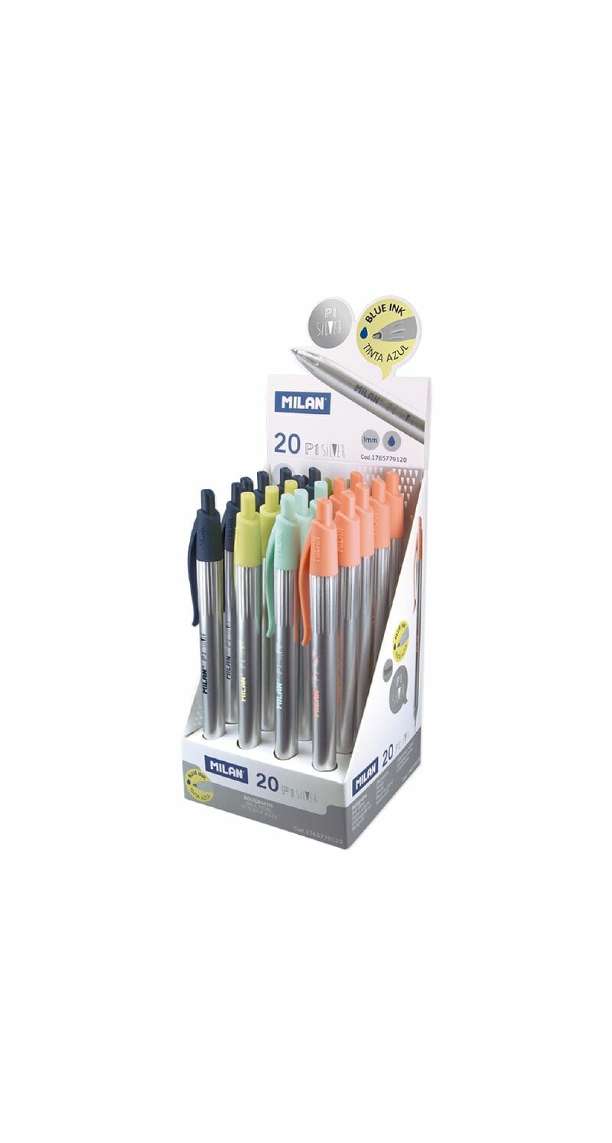 Blue Ball Pens P1 Silver