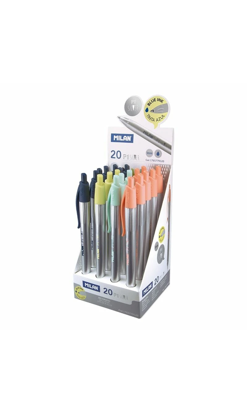 Blue Ball Pens P1 Silver