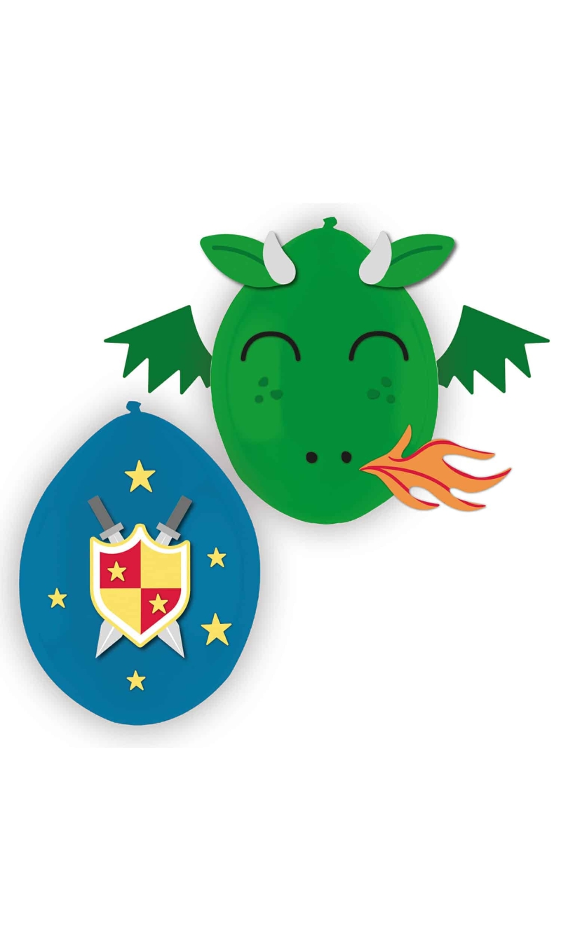 Knight Latex Balloons 14'' with Paper Additions - 3pk