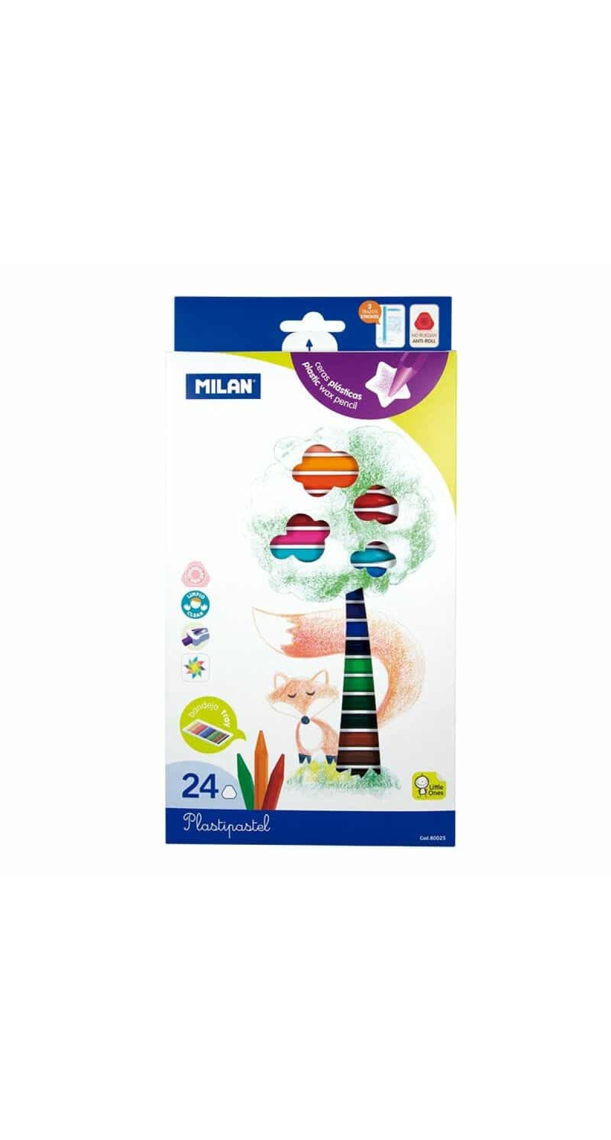 Milan Plastipastel Colours - 24pk
