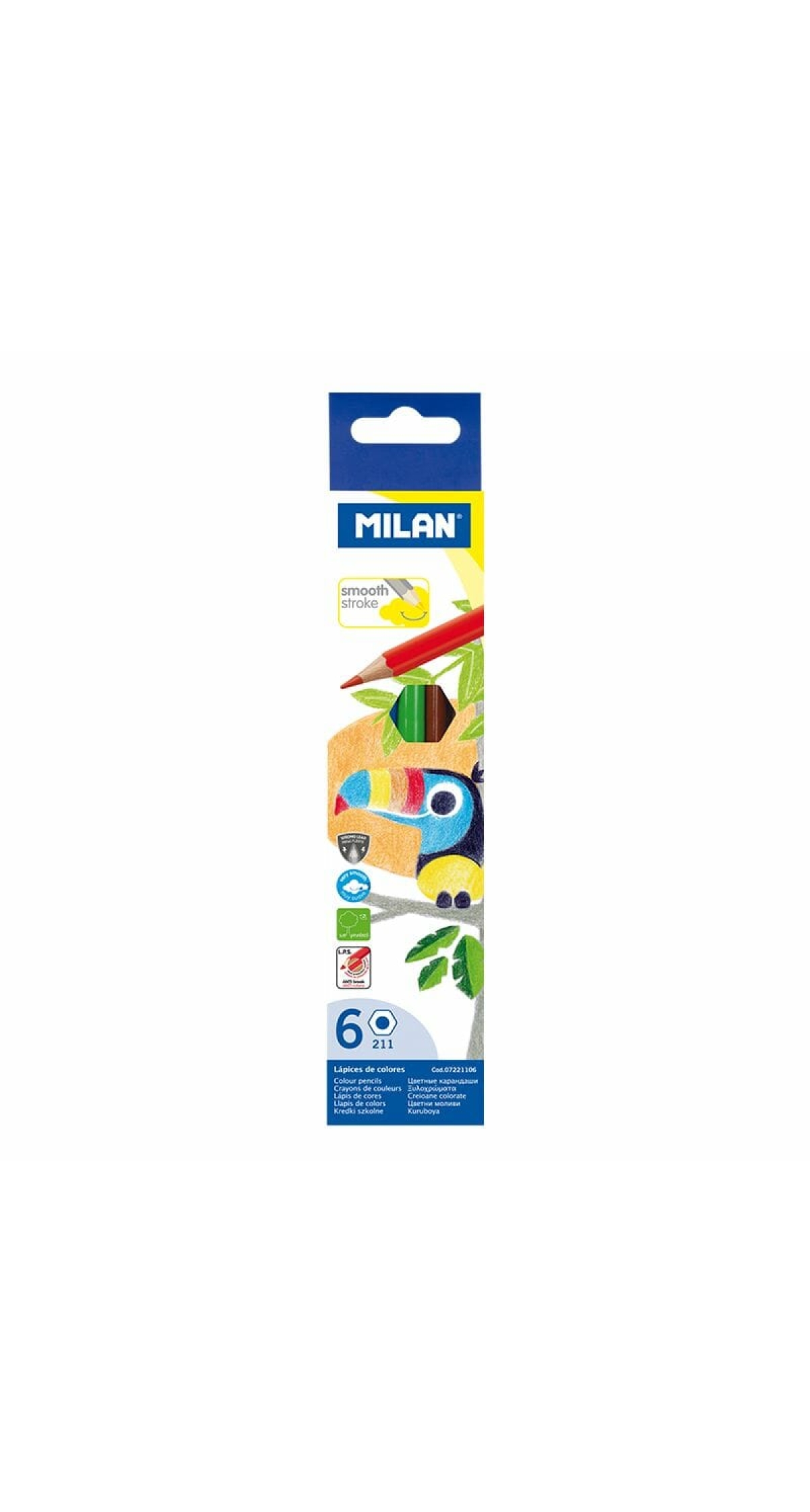 Hexagonal Coloured Pencils - 6pk