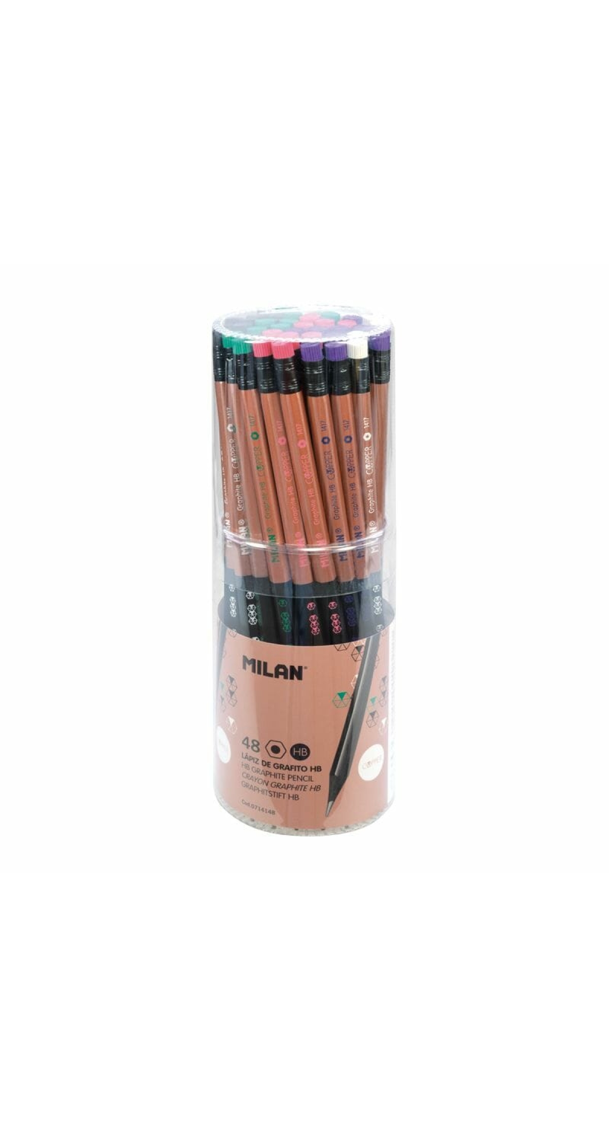Graphite Pencils W.Eraser Copper