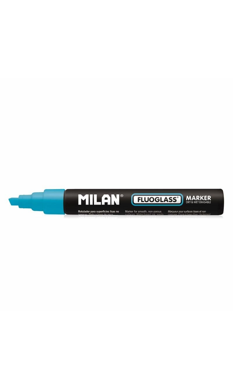 Blue Fluoglass Chisel Tip Marker 2-4mm