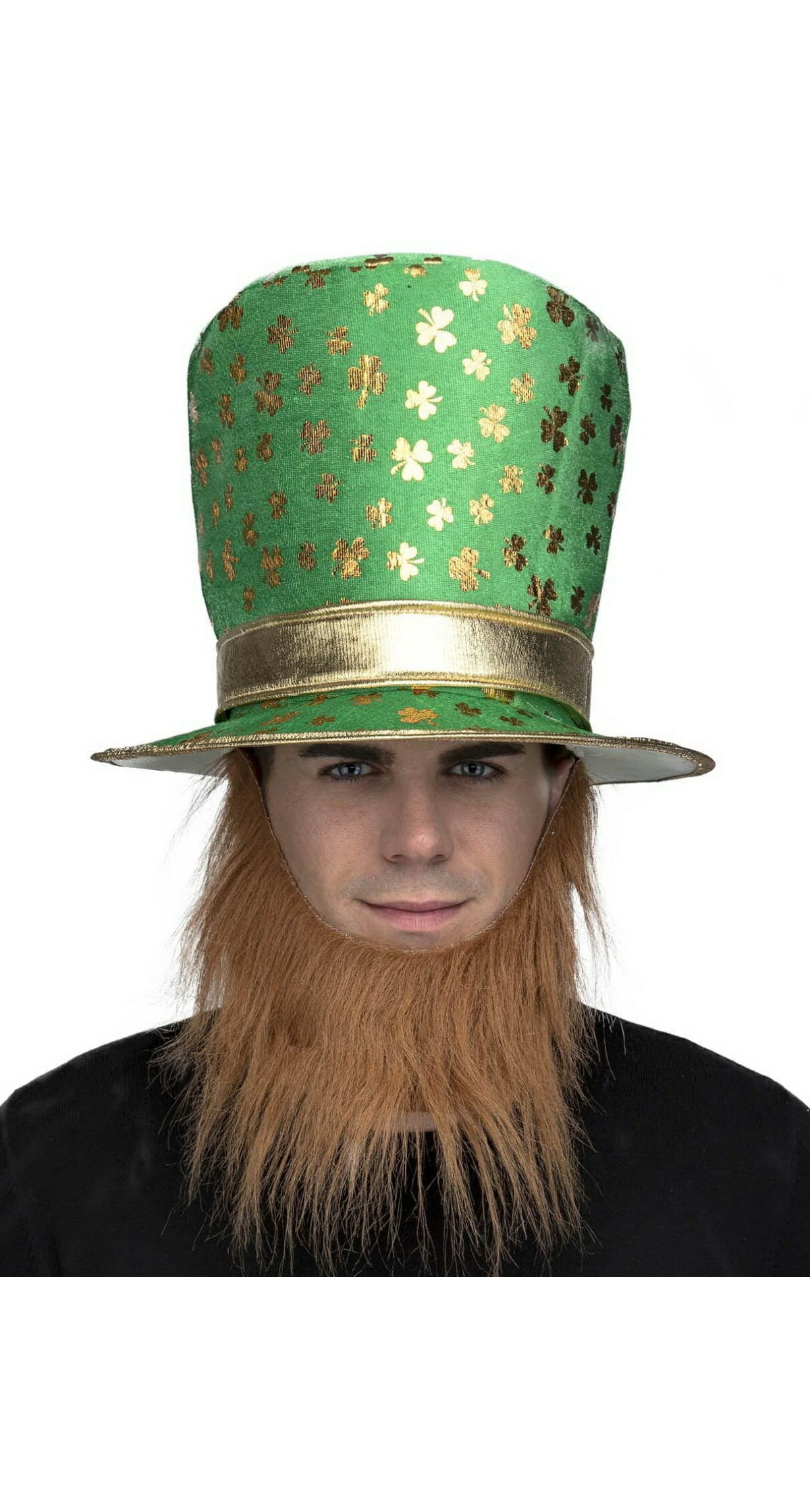St Patrick's Irish Hat With Beard - Adult One Size