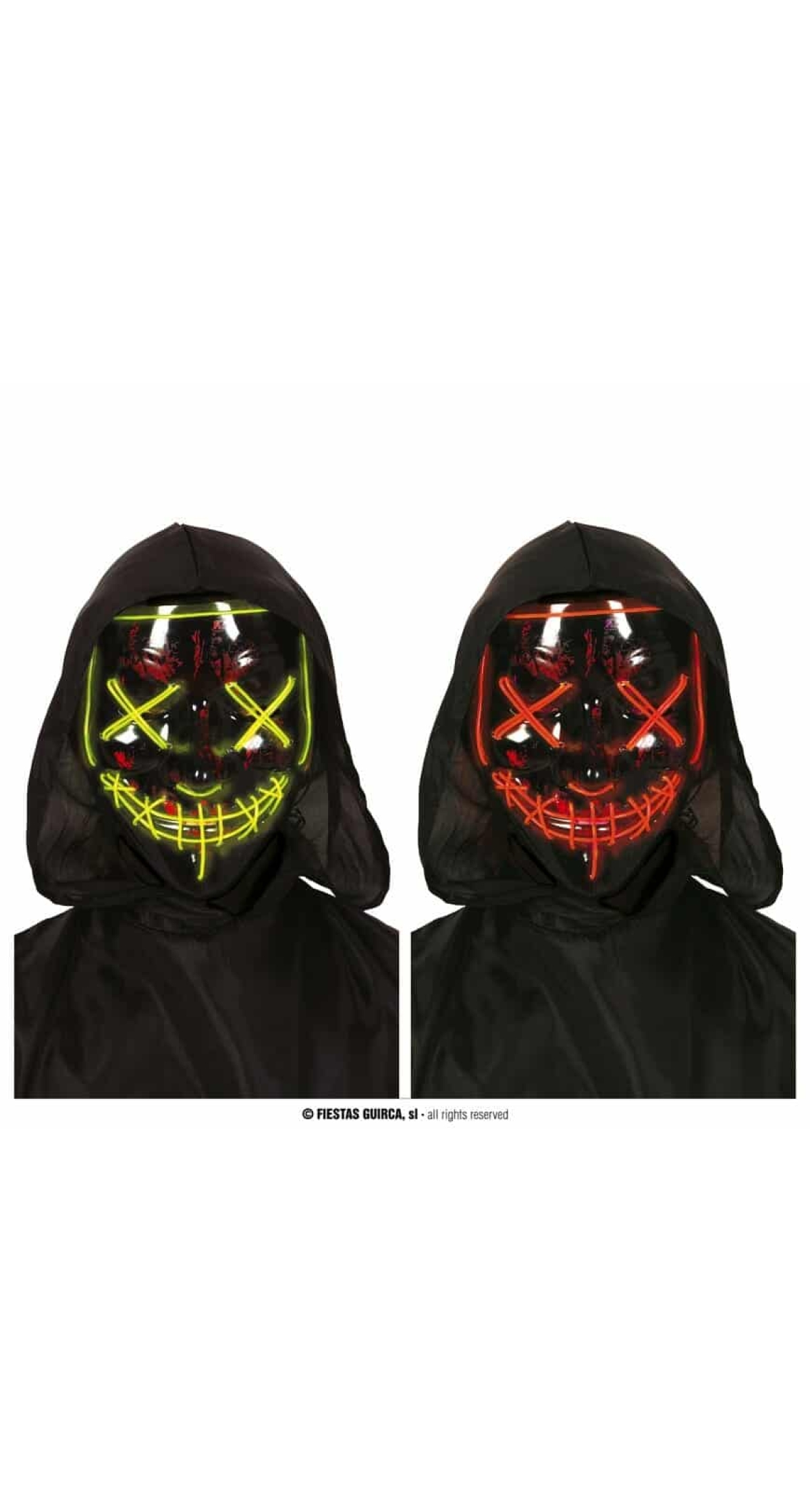 LED Purge Mask Assorted Lights - Adult One Size