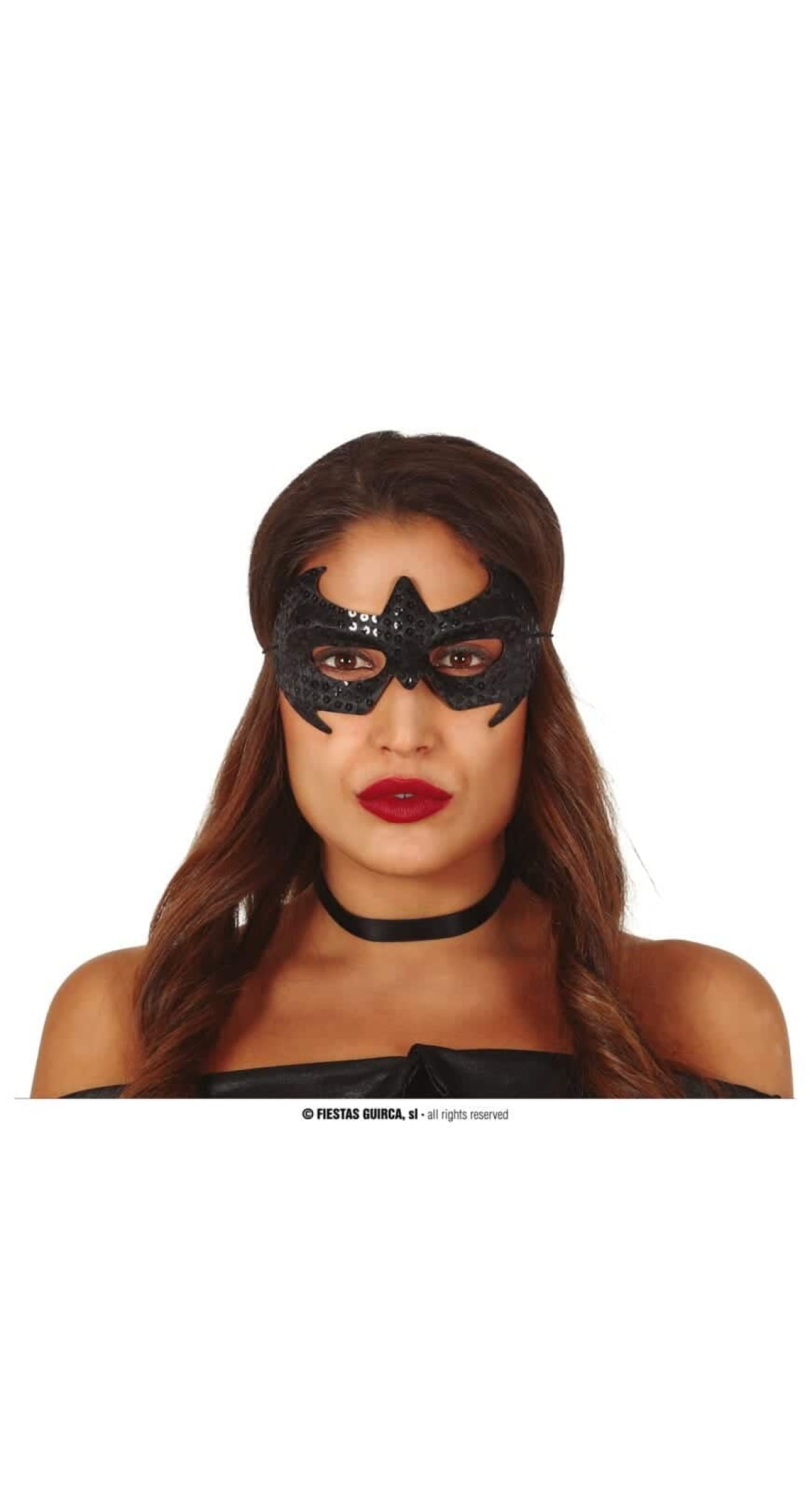 Black Superhero Mask - Adult One Size