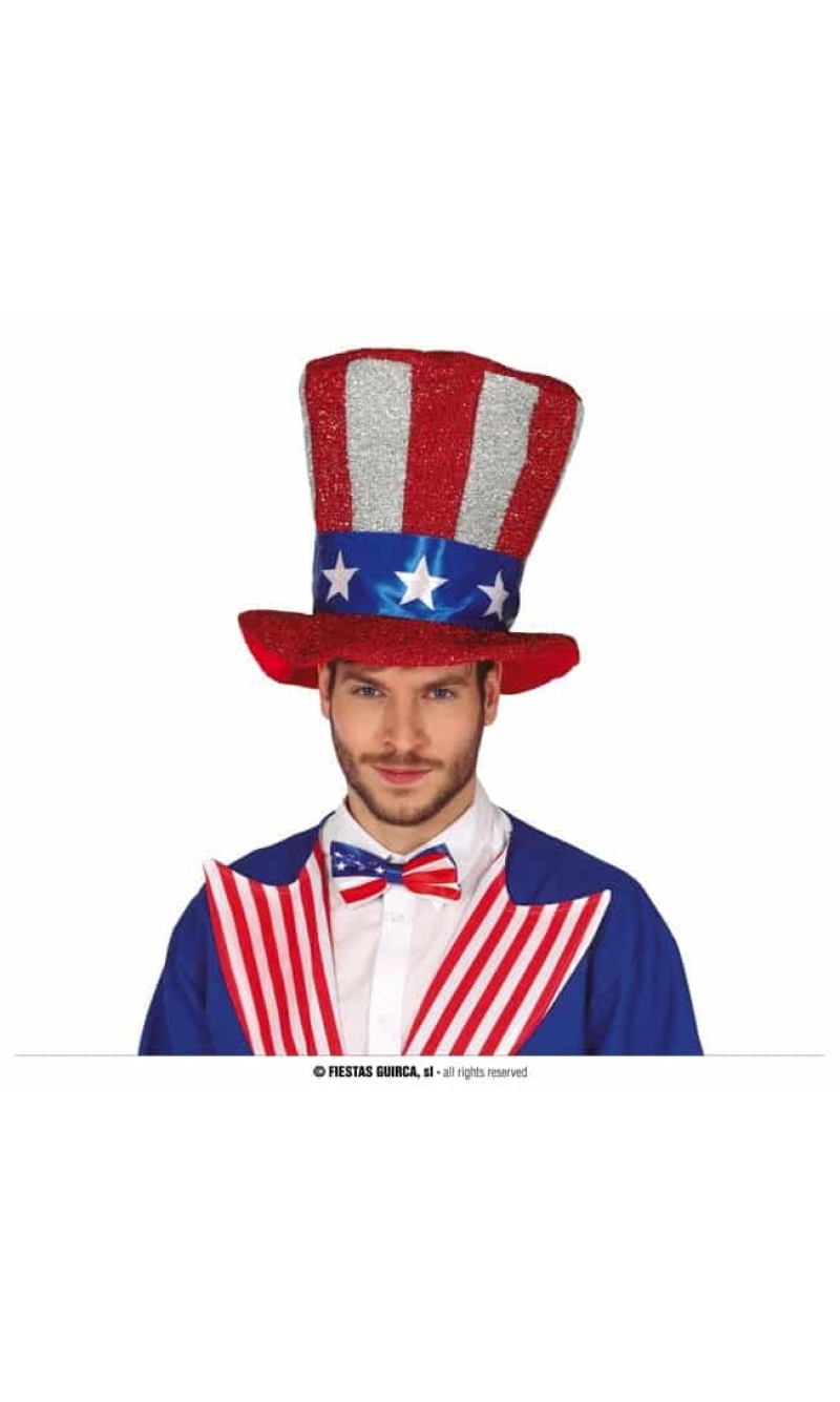 American Flag Top Hat - Adult One Size