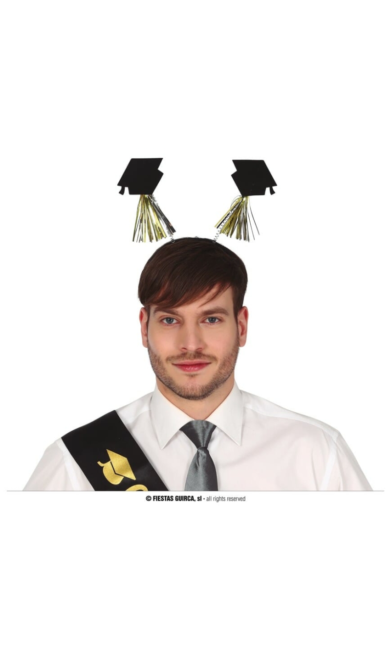 Graduation Headband With 2 Graduated Caps