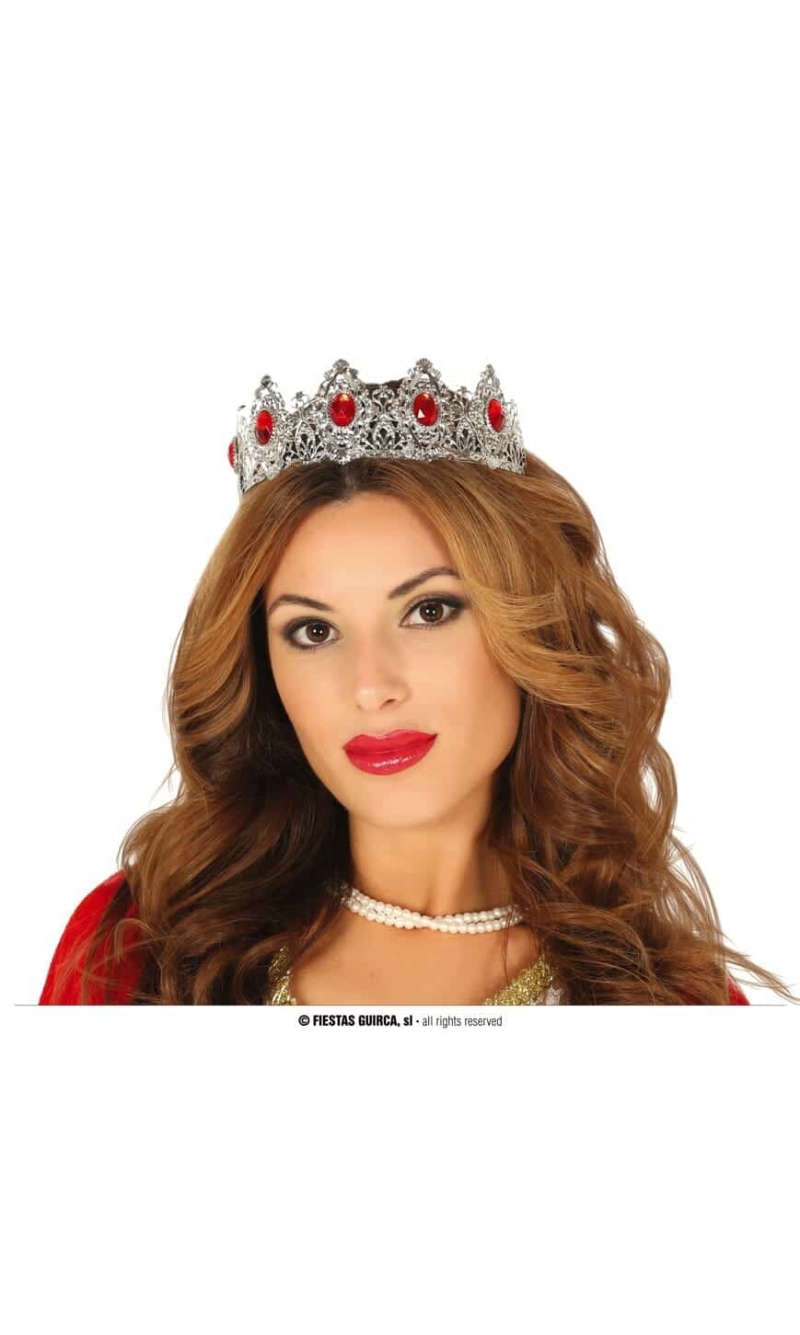 Princess Metal Silver Crown - Adult One Size