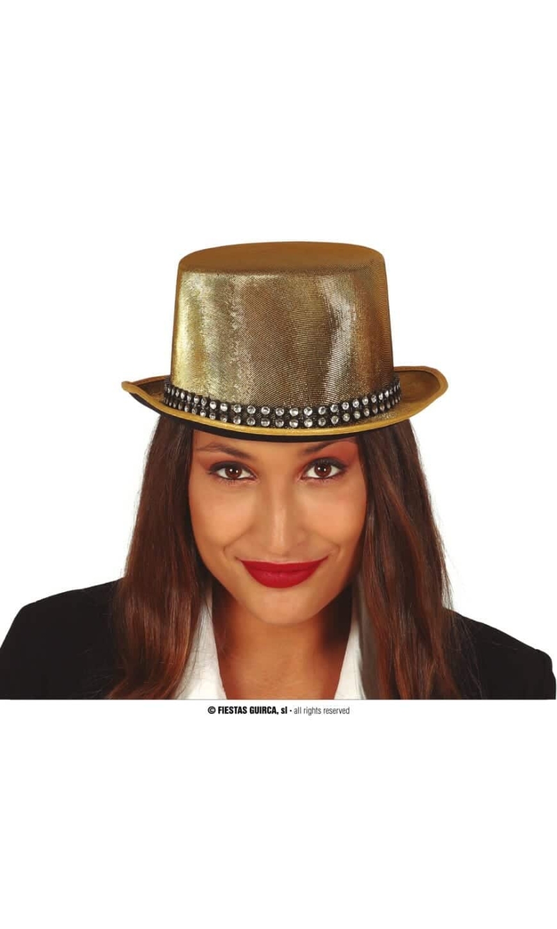 Sparkly Gold Top Hat - Adult One Size