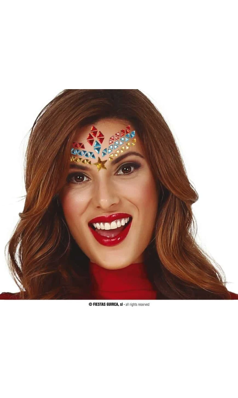 Adhesive Face Gems Super Hero Set