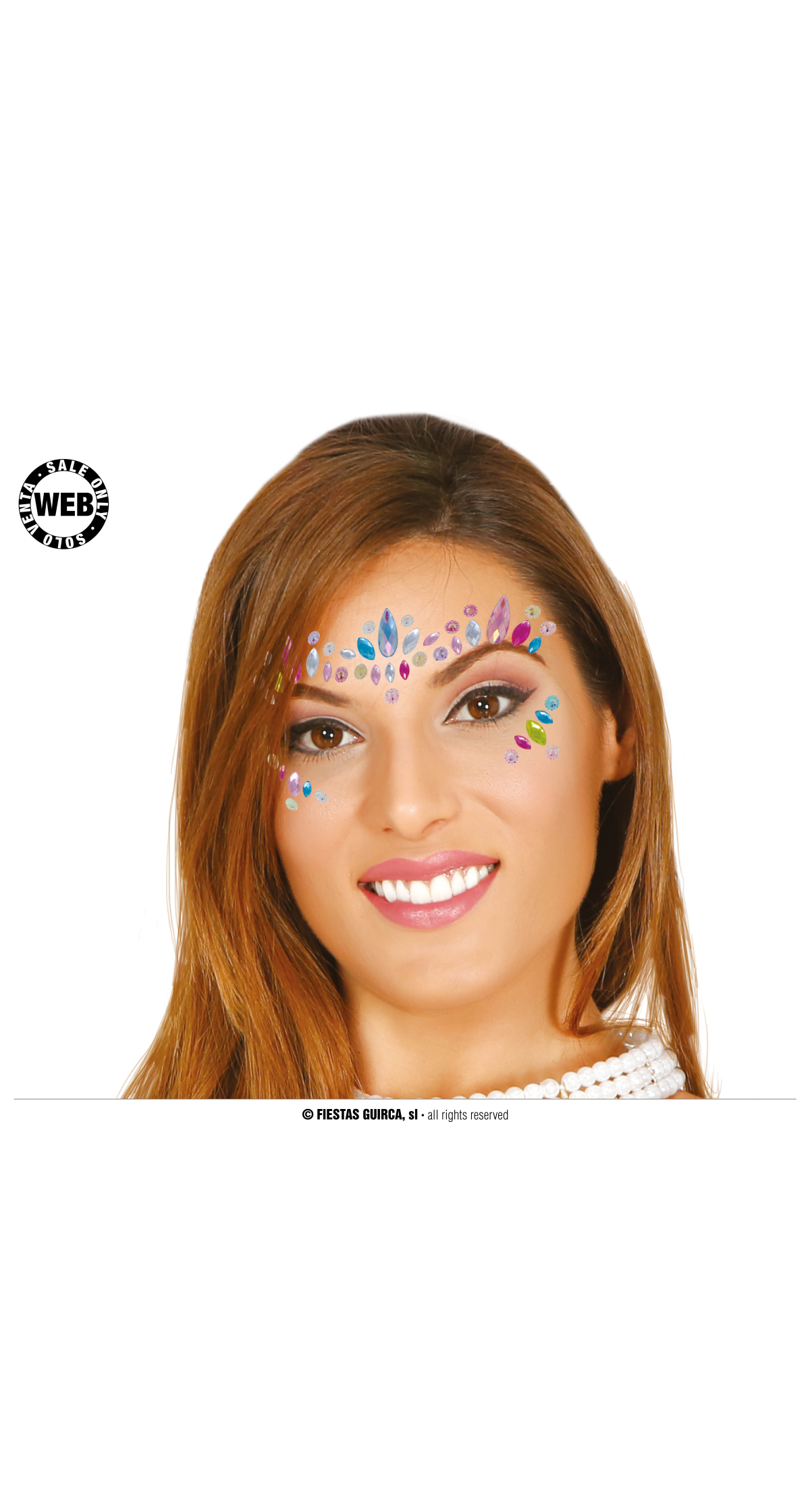 Adhesive Face Gems Multicolor Set