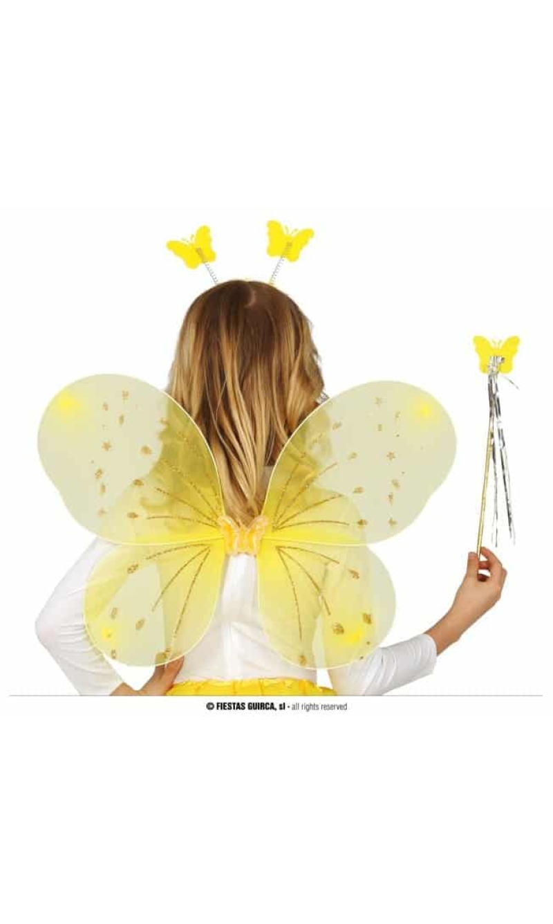 Yellow Wings 52x37cm with Tiara & Wand