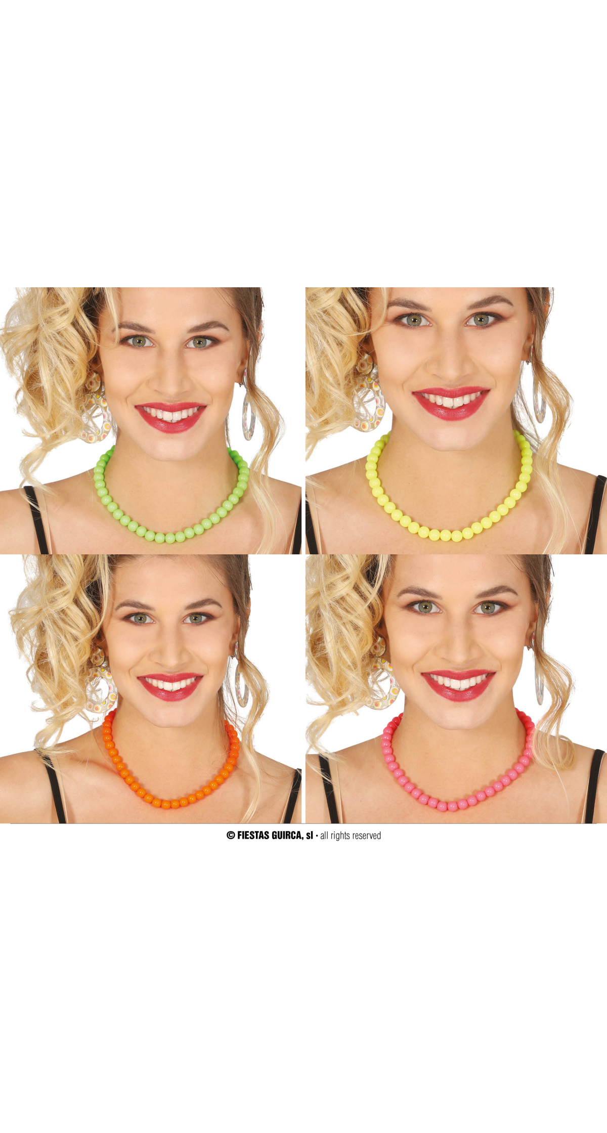 Necklaces Neon Assorted Colours - 90cm