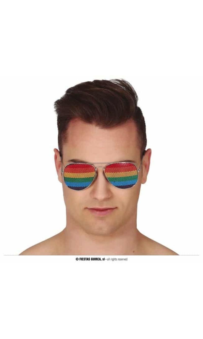 Pride Rainbow Aviator Glasses - Adult One Size
