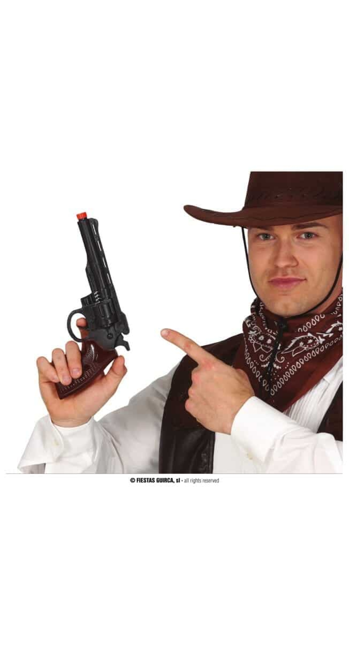Black Cowboy Gun - 30cm