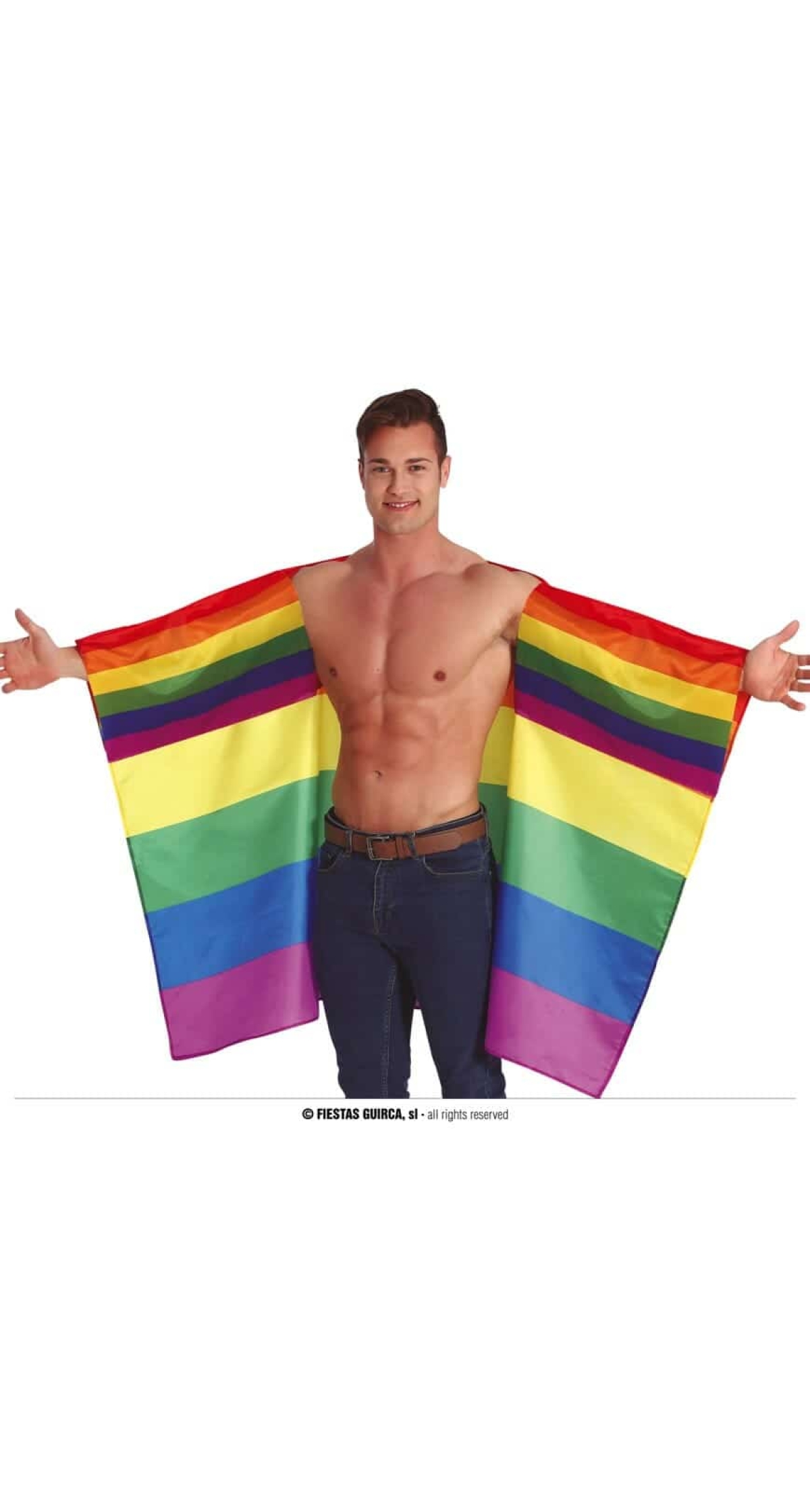 Pride Rainbow Flag Cape - 145x90cm