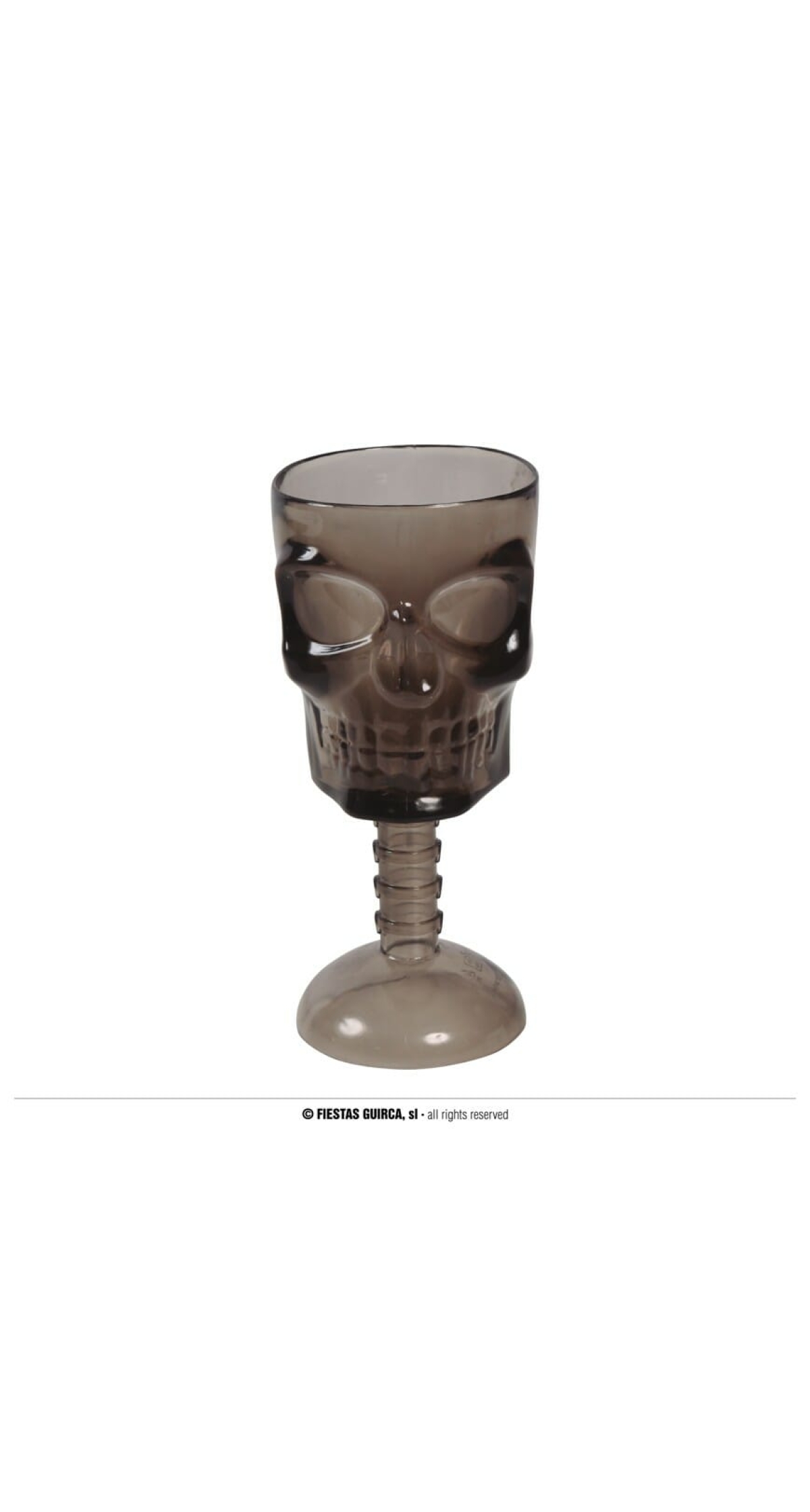 Black Skull Glass - 18cm