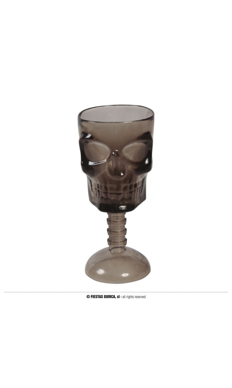 Black Skull Glass - 18cm