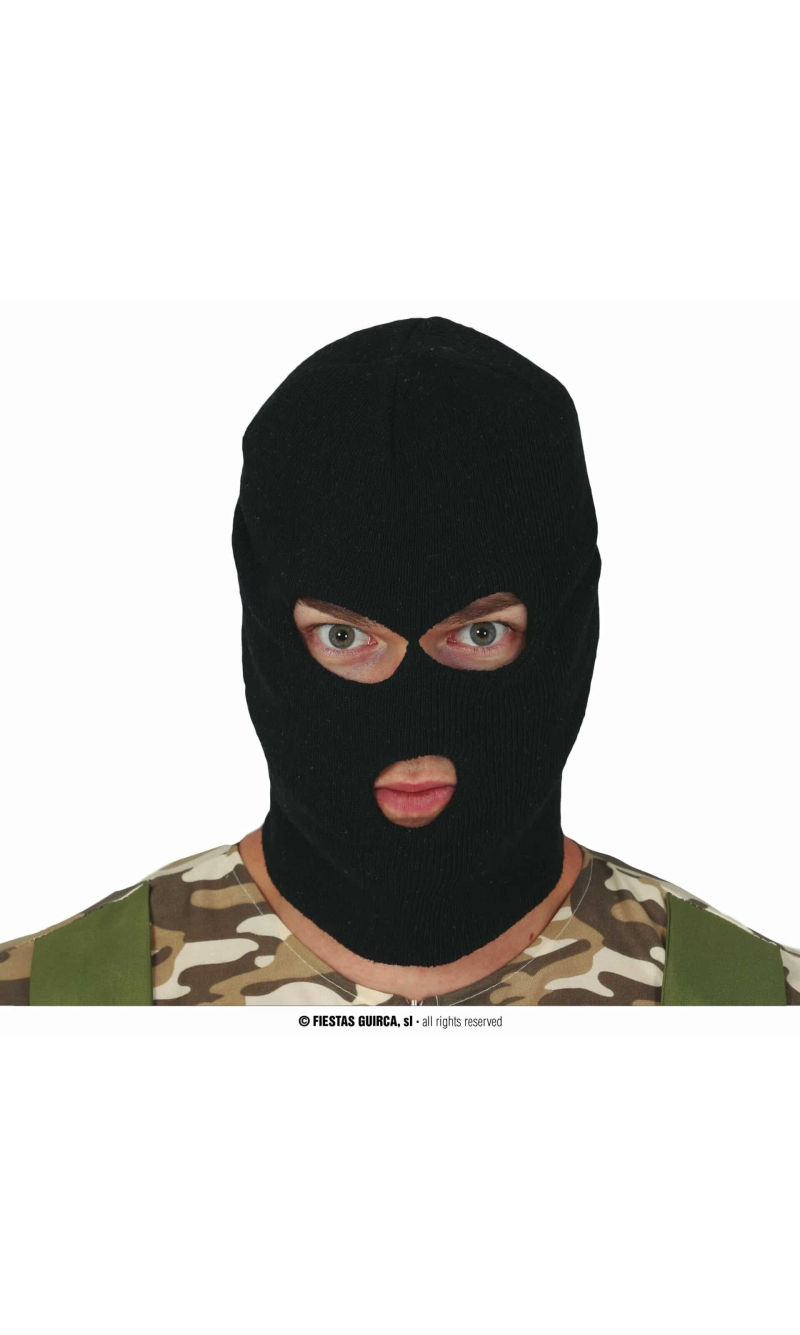 Black Balaclava (Hooded Thief) - Adult One Size