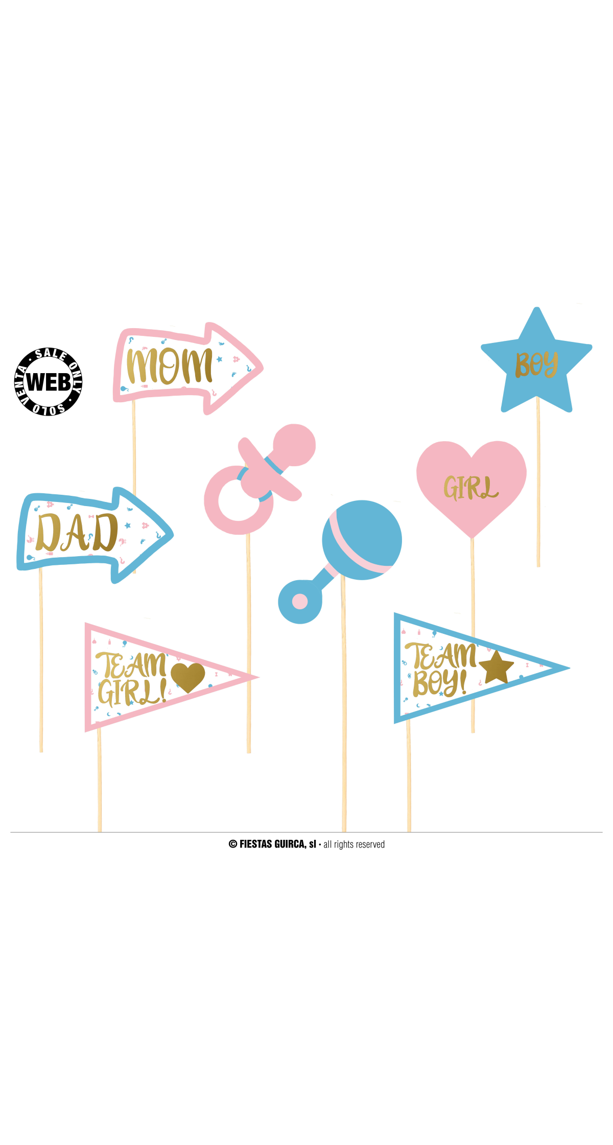 Gender Reveal Photo Props with Frame Boy or Girl?