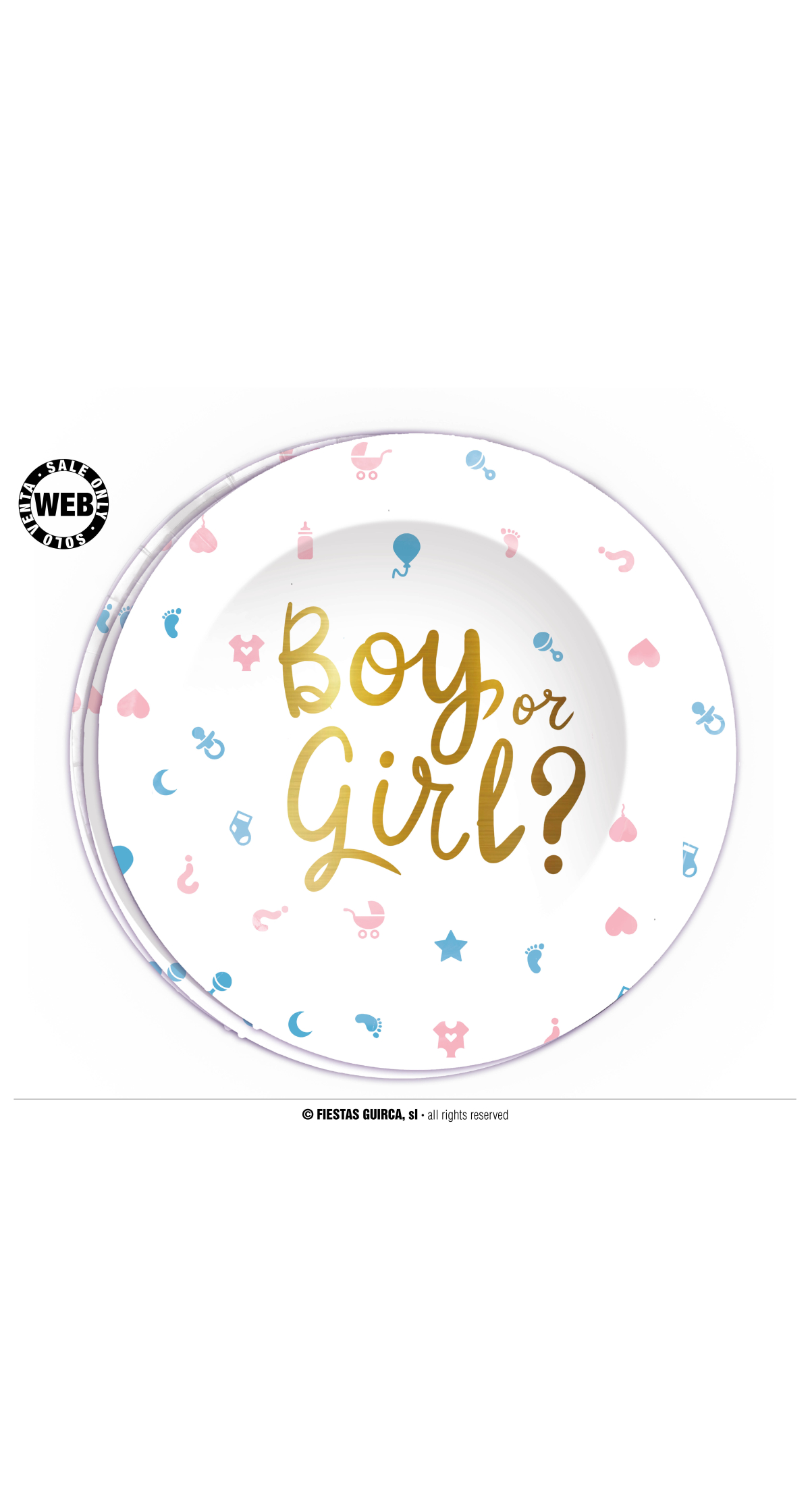 Gender Reveal Plates Boy or Girl? - 6pk