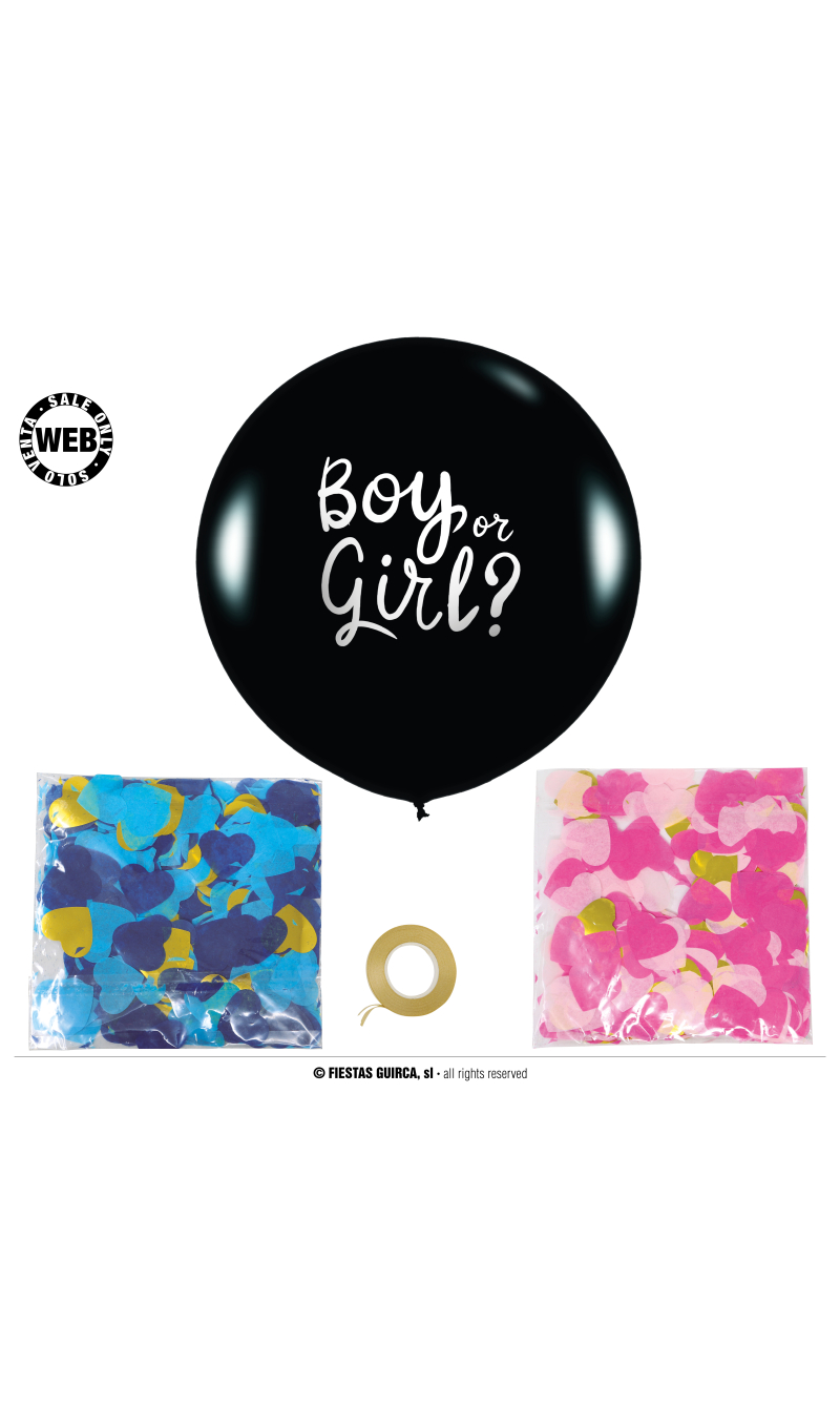 Gender Reveal Latex Balloon Boy or Girl? - 1pk