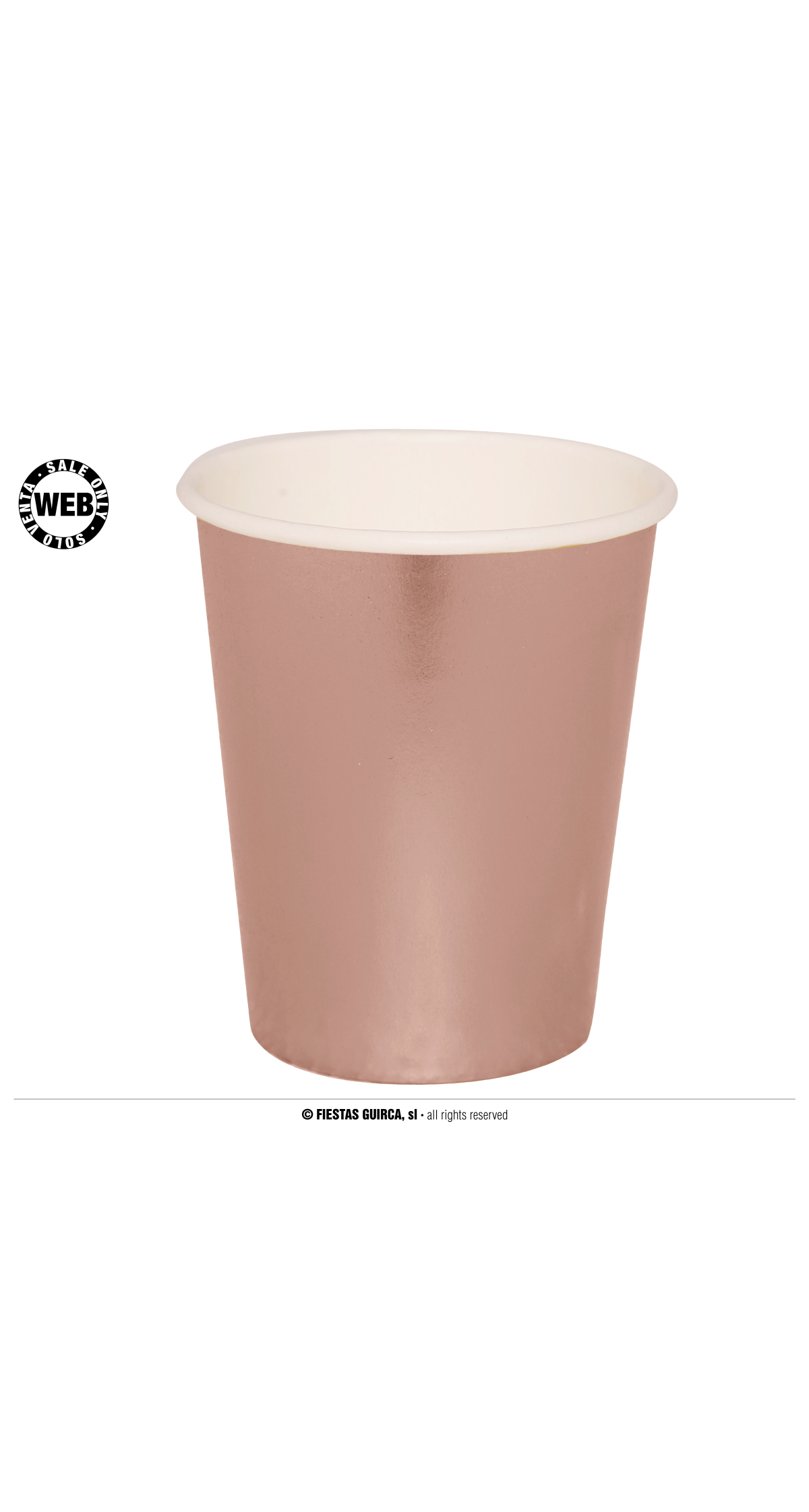 Rose Gold Cups 240ml - 6pk