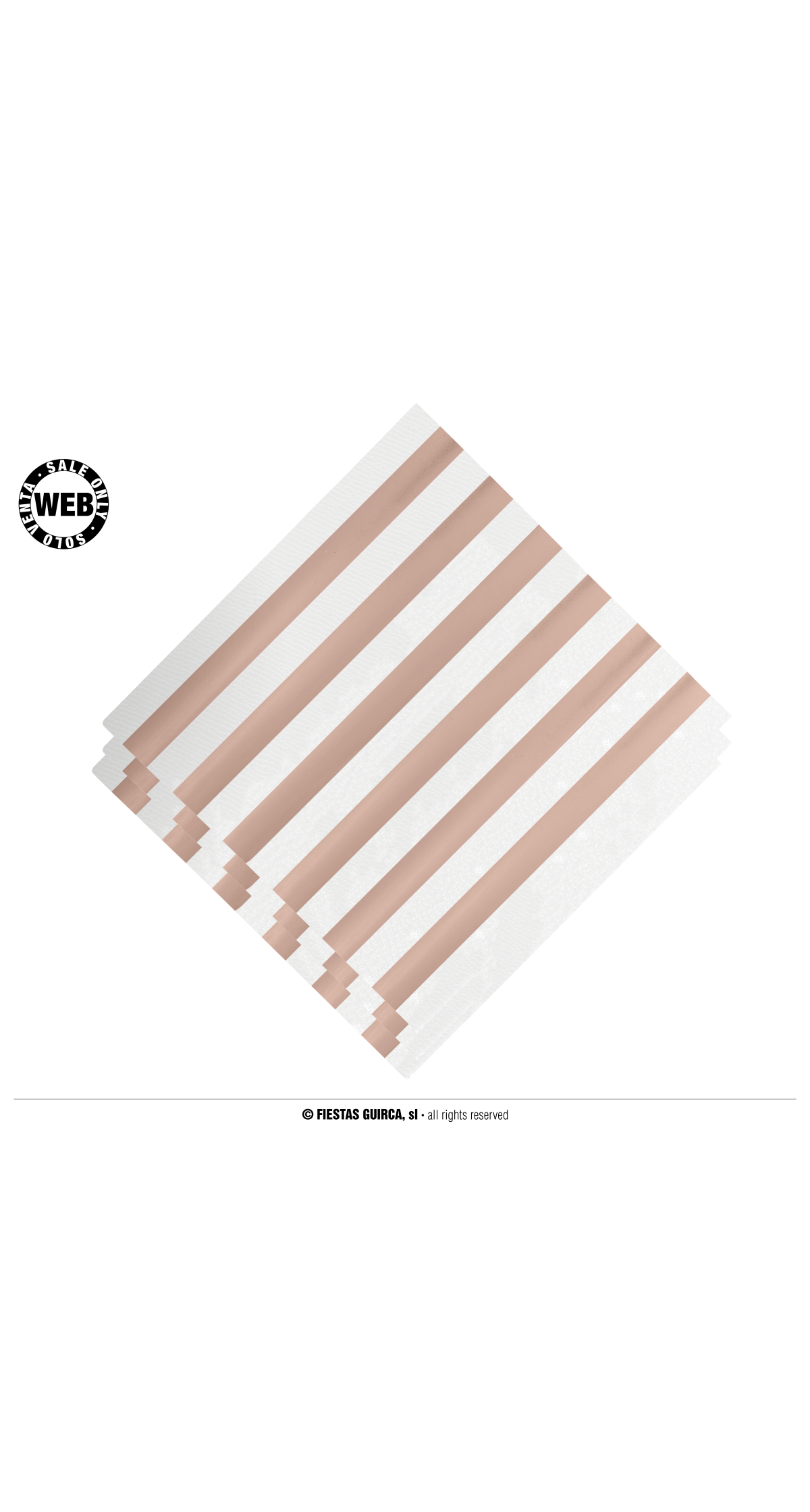 Rose Gold Napkins 33x33cm - 12pk