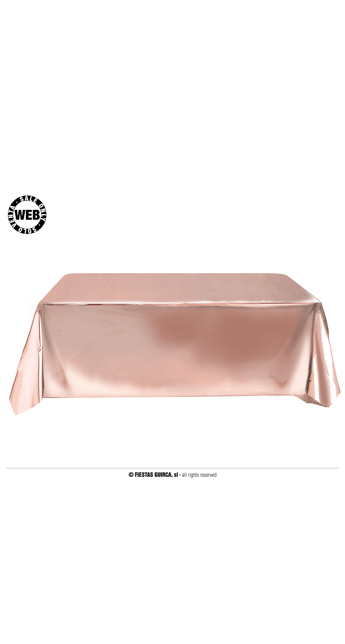 Rose Gold Table Cover (Metallic) - 137x274cm