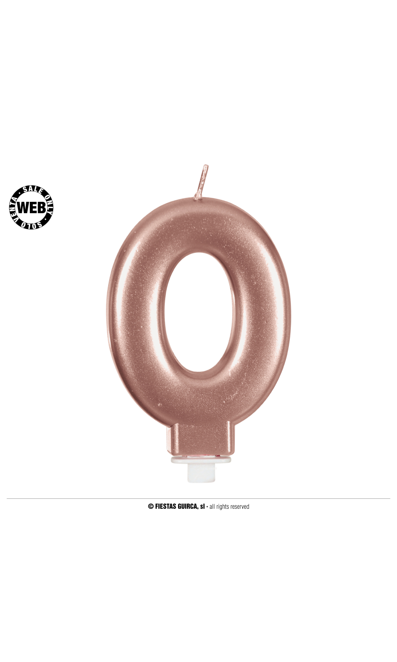 Rose Gold Frosted Candle 8cm - No. 0