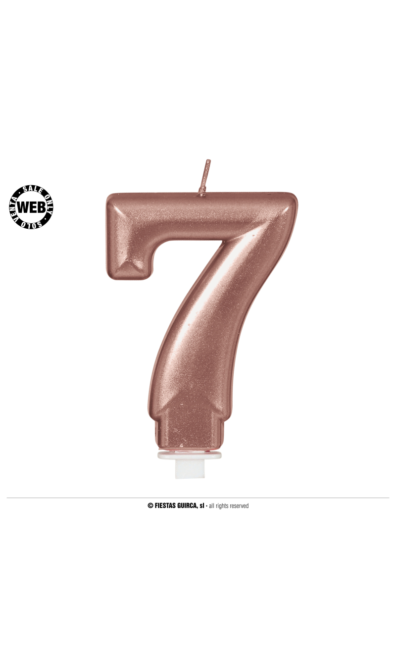 Rose Gold Frosted Candle 8cm - No. 7