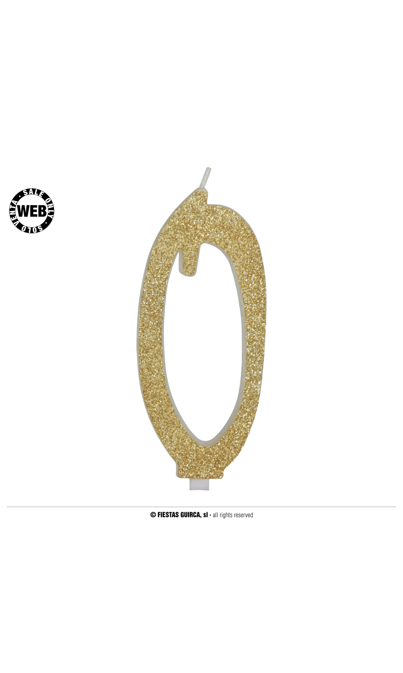 Gold Frosted Candle 12.5cm - No. 0