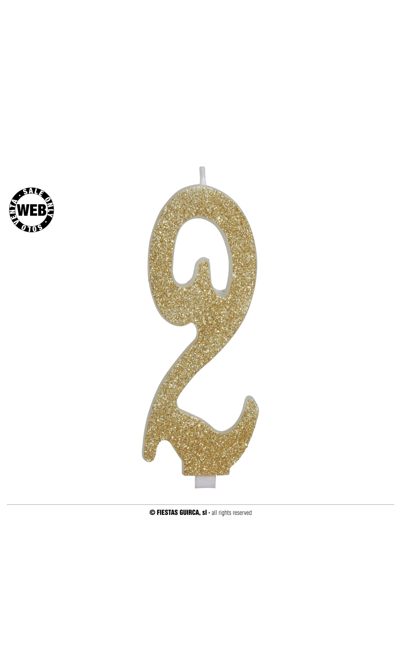 Gold Frosted Candle 12.5cm - No. 2