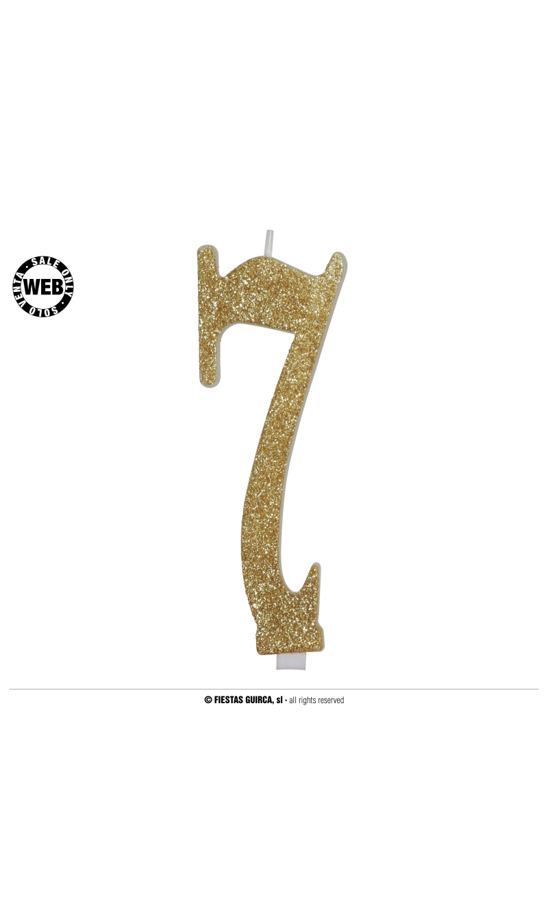 Gold Frosted Candle 12.5cm - No. 7