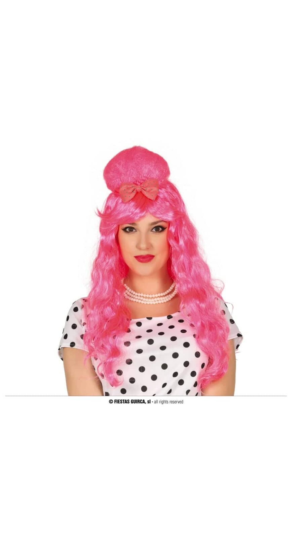 Pink Wig With Lace - Adult One Size