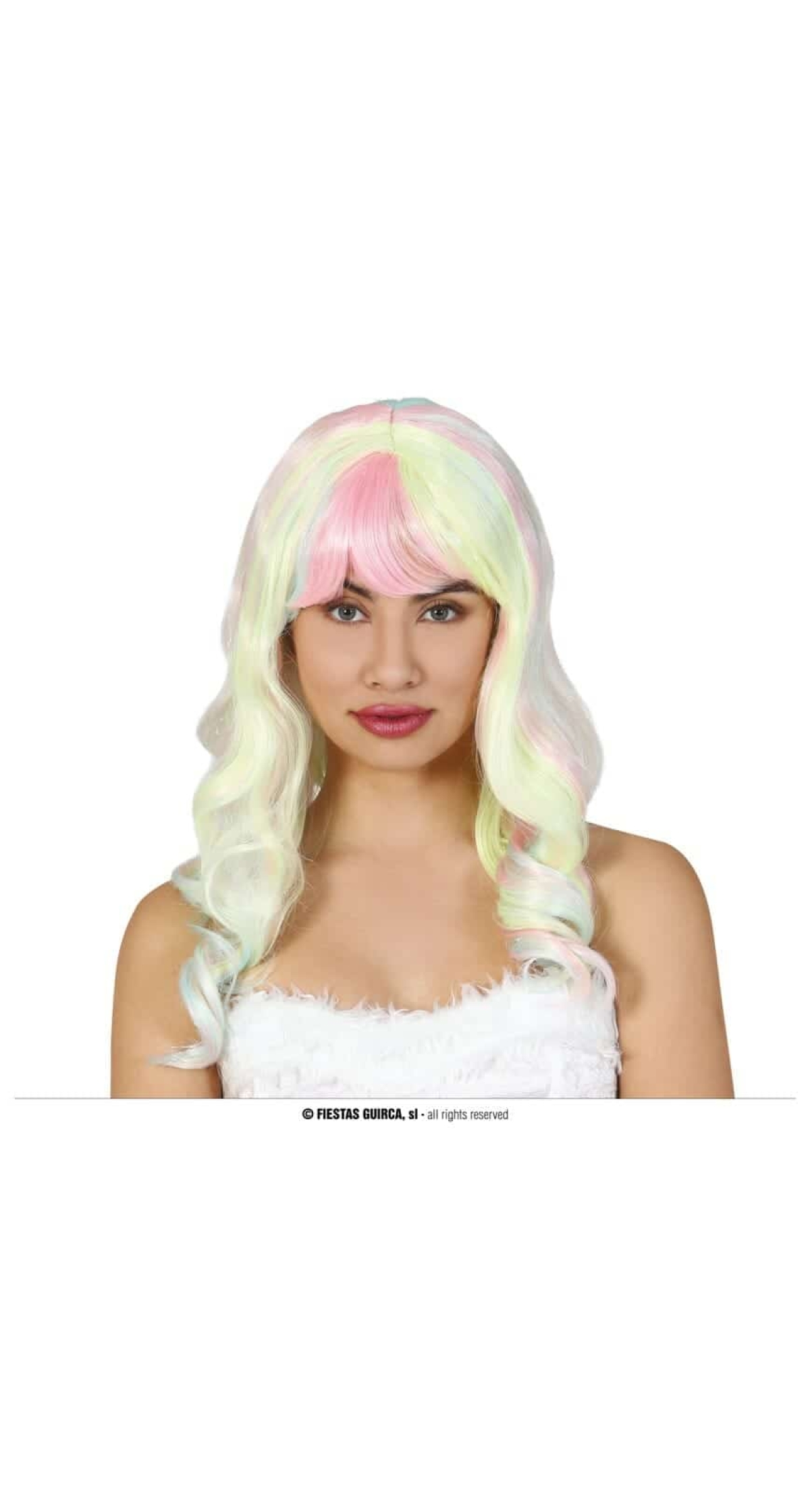 Pastel Multicolor Wavy Wig - Adult One Size