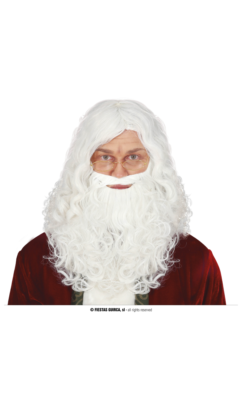 Santa Wig With Extra Long Beard - Adult One Size