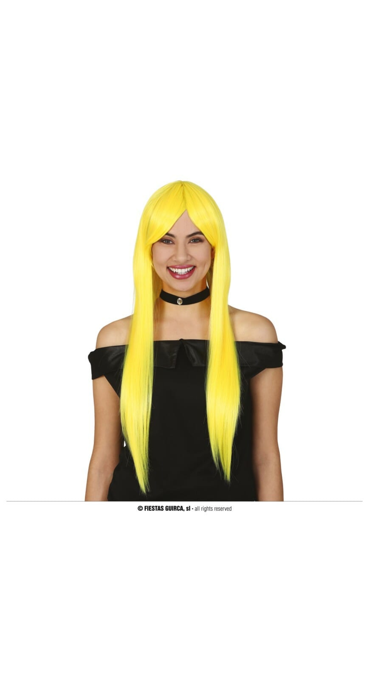 Yellow Long Straight Wig - Adult One Size