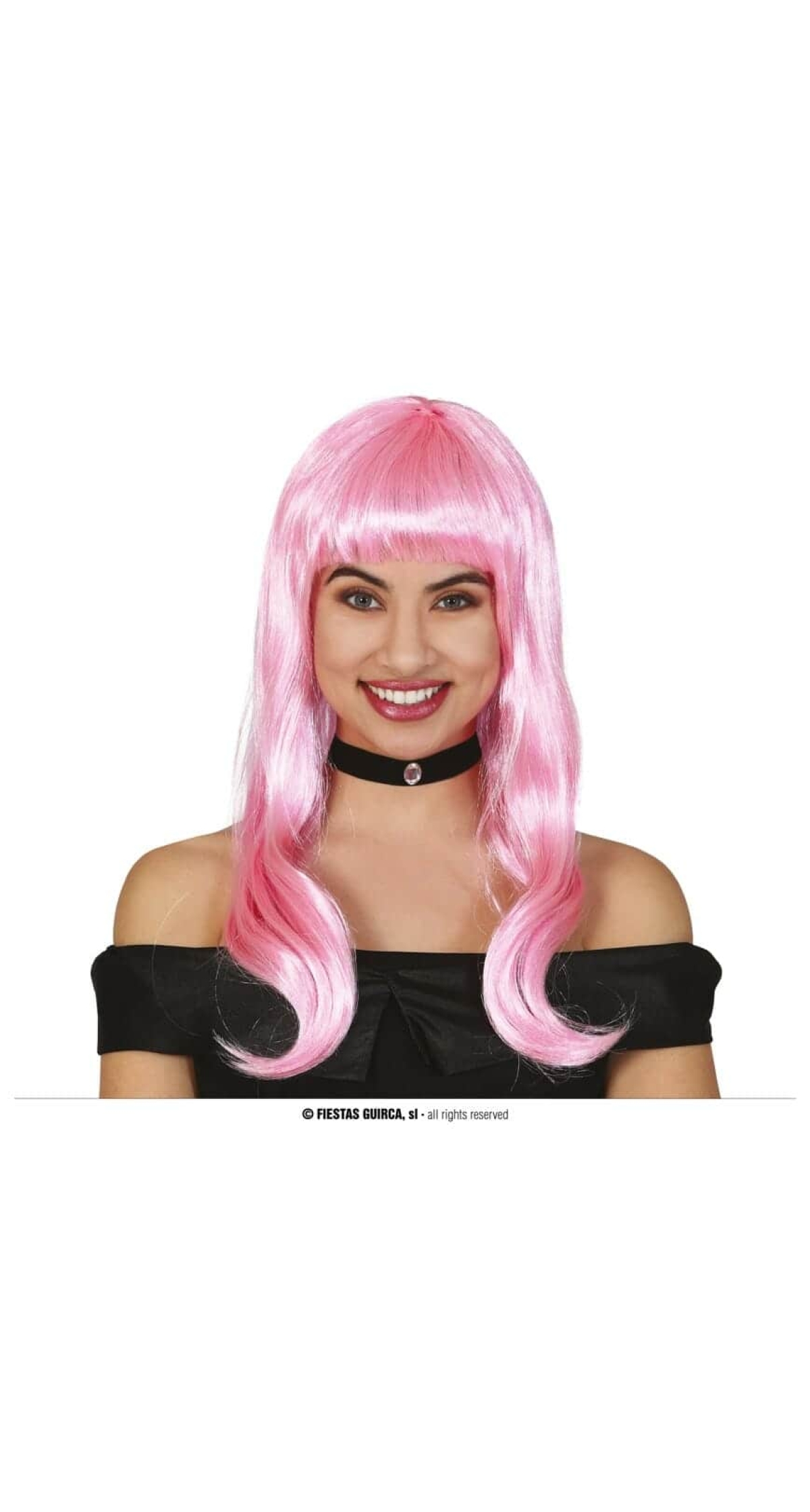 Pink Long Wavy Wig - Adult One Size