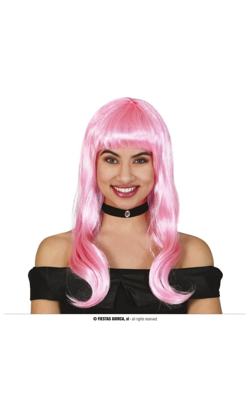 Pink Long Wavy Wig - Adult One Size