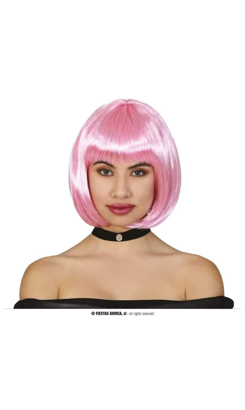 Pink Bob Wig - Adult One Size